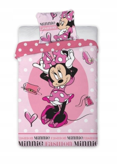 Minnie Mouse - Lôžková bavlna 160x200 myš Minnie Mini Pink