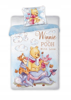 Medvedík Pú - Bavlnená bielizeň Winnie PÚ 140x200 prasiatko