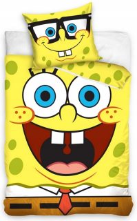 Spongebob - Posteľná bielizeň Bavlna SpongeBob Kanciastoprty 160x200