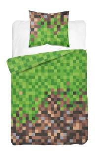 MINECRAFT  - Mládežnícka posteľná bielizeň 140x200 bavlnené minecraft