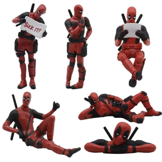 POSTAVA DEKORÁCIE MARVEL SUPERHERO SUPERHERO DEADPOOL SET 6 NOVÝCH