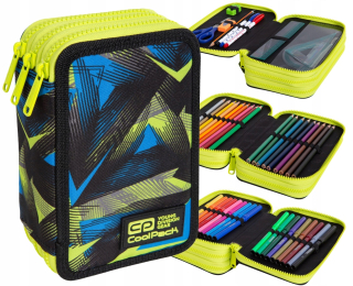 Trojité puzdro na ceruzky s príslušenstvom CoolPack Jumper 3 - Setsquare