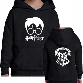 HARRY POTTER - Potter Mikina Čierne predné / zadné vlasy / Rokfort 128 S