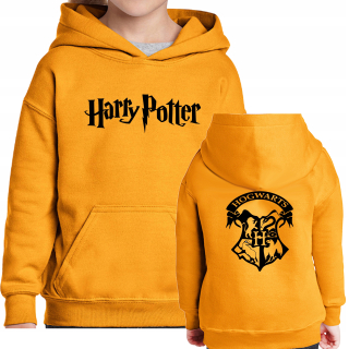 HARRY POTTER - Potter Mikina Yellow Front / Back Napis / Rokfort 128 S