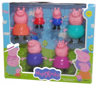 Prasiatko Peppa a rodina