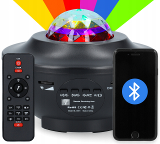 Hviezdy projektor guľka lampa Bluetooth nočná lampa