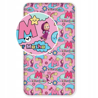 Máša a medveď - List s eraserom 90x200 Masha a medveďom