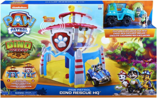 PAW Patrol - DOG PATROL BASE Dino s vežou výťahov + vozidlo REX