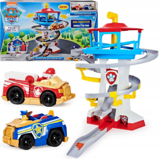 PAW Patrol - DOG PATROL Databáza so sklíčtinami + 2 kovovými vozidlami