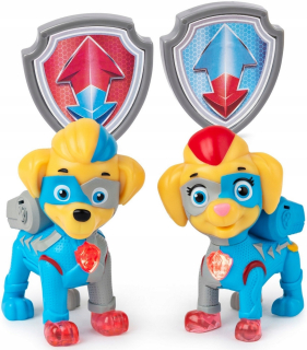 PAW Patrol - PSI PATROL dvojčatá Mighty Twins 2 Čísla Svetlo
