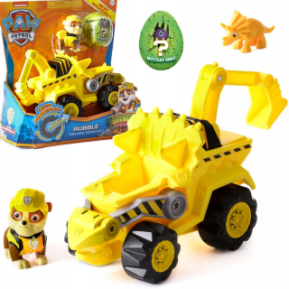 PAW Patrol - Pes hliadka dinosaury vozidla Figurine Rubble + Dino
