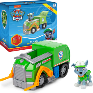 PAW Patrol - Pes hliadka figúrka skalnatá + vozidlo odpadky
