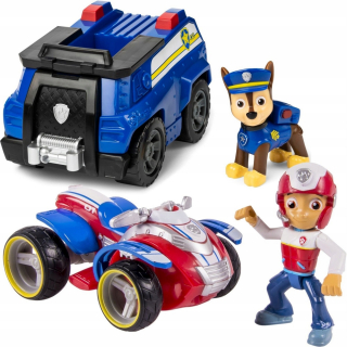PAW Patrol - PSI hliadka Figúrky Ryder a Chase + Quad + Policajné auto