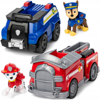 PAW Patrol - PSI PATROL Marshall Chase + Policajné auto Fire Truck