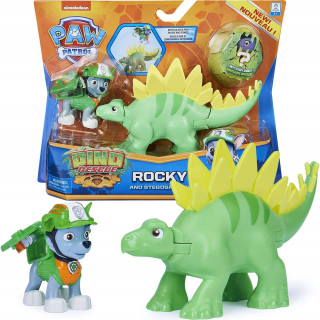 PAW Patrol - Psi Patrol Rocky Dino Rescue Figurine + Dinosaurus