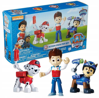 PAW Patrol - PSI PATROL SET 3 Figurines - Ryder Chase Marshall