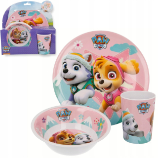 PAW Patrol - PSI PATROL Detská večera Set 3IN1 Melamín
