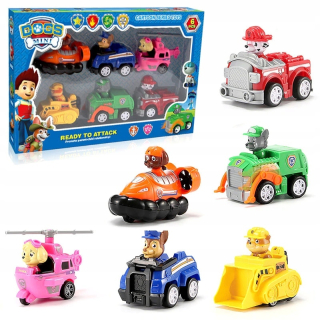 PAW Patrol - DOG PATROL CAR AUTHY SET 6PCS!