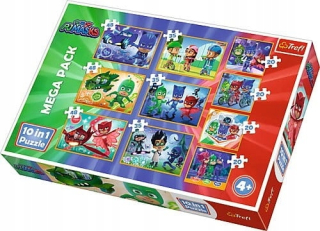 Pyžamasky - Puzzle 10in1 Brave Pidżmerssi Trefl