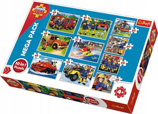 Požiarnik Sam  - Puzzle 10W1 záchranu tímu samotné TREFL