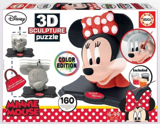 Minnie Mouse - 3D Puzzle 160 El Myszka Minnie pre Educta Maľovanie