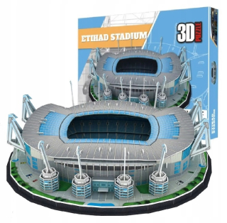 3D PUZZLE ETIHAD MANCHESTER PREMIER LEAGUE FUTBALOVÝ ŠTADIÓN 119 ELEMENTOV
