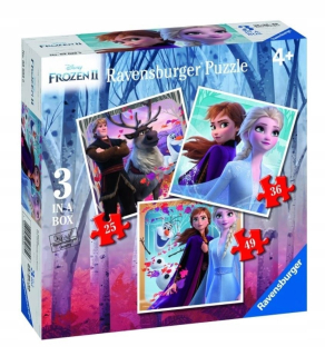 Elsa Frozen - Puzzle 3in1 Land of Ice 2, Ravensburger