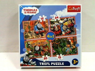 Vláčik Tomáš  - Puzzle 4in1 cestuje okolo sveta / Thomas & Friends 3