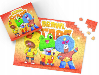 PUZZLE - BRAWLL STARSS BAJKA - VZORY NA VIANOČNÉ DARČEKY - 110 ks + KRABIČKA