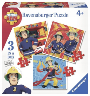 Požiarnik Sam  - Puzzle Fireman Sam 3in1 RavensBurger