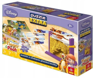 Medvedík Pú - Puzzle s účinkom Bas-Reliéfov Winnie Pú