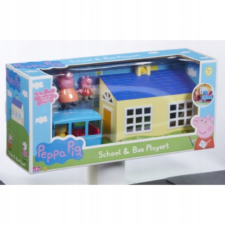 Pepa Pig - Peppa: Školský set + autobus