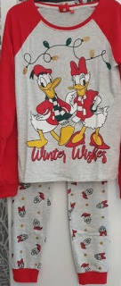 Káčer Donald - Pyžamá bavlna vianočné Disney 8-9 rokov