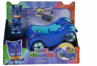 Pyžamasky - Pidżmerssi pj masky auto kotboy vozidlo + figurín