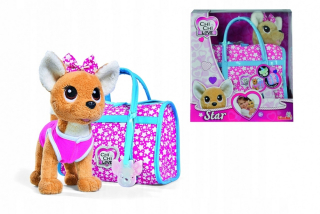CHI CHI LOVE - Chi Chi Love Star Dog s žiariacej kabelky