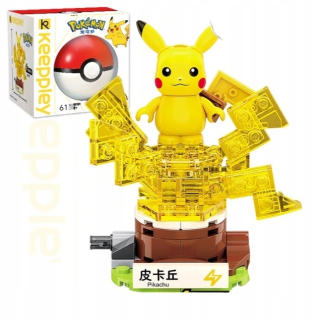 Pokémoni - Pikachu Pokemon Lego kompatibilný s Pokerball