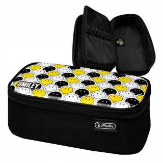 Školské puzdro na ceruzky Smiley.World Be.Bag BeatBox Black&Yellow Faces