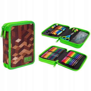 Peračník - COOLPACK XL Puzdro ceruzky s dvoma komorou. Minecraft