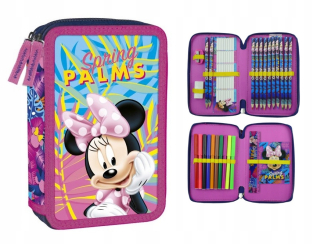 Minnie Mouse - Dvojkomorový ceruzkový puzdro s Minnským myším zariadením