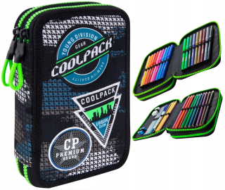 Peračník - Puzdro Case Dual Coolpack jumper 2 sivé odznaky
