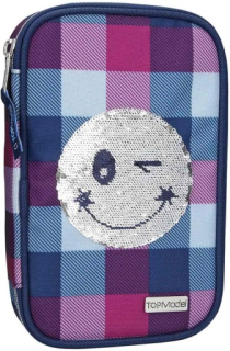 Peračník - Puzdro ceruzky s flitrami Depasche Top Model Smiley