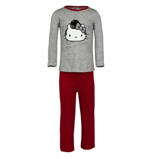 HELLO KITTY Pyžamá s dlhým rukávom Ahoj Kitty veľkosť 128