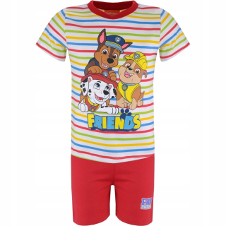 PAW Patrol - PAJAMAS PSI PATROL v letných pruhoch červeno 116