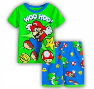 Super Mario - Pyžamá pajams hra Super Mario pre letnú veľkosť 122