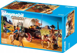 PLAYMOBIL WESTERN 5248 Vozík s lúpeže útok