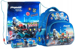 Detský batoh - Playmobil Backpack pre materskú školu pre políciu polície