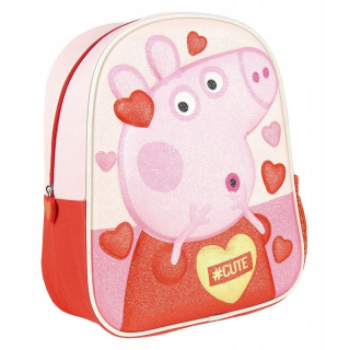 Pepa Pig - 3D batoh pre materskú školu Premium PAG PEPPA CERD