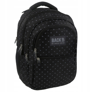 Školský batoh, taška - Batoh Zálohovanie Black v Gray Polka Dots