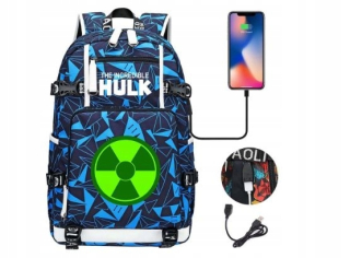 HULK - Dievčenský veľký batoh USB Marvel HULK