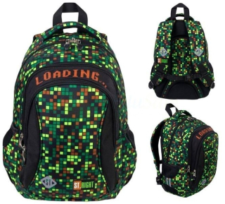 Školský batoh, taška - BACKPACK GAMER 3 KOM as Minecraft St. Správna 1 trieda
